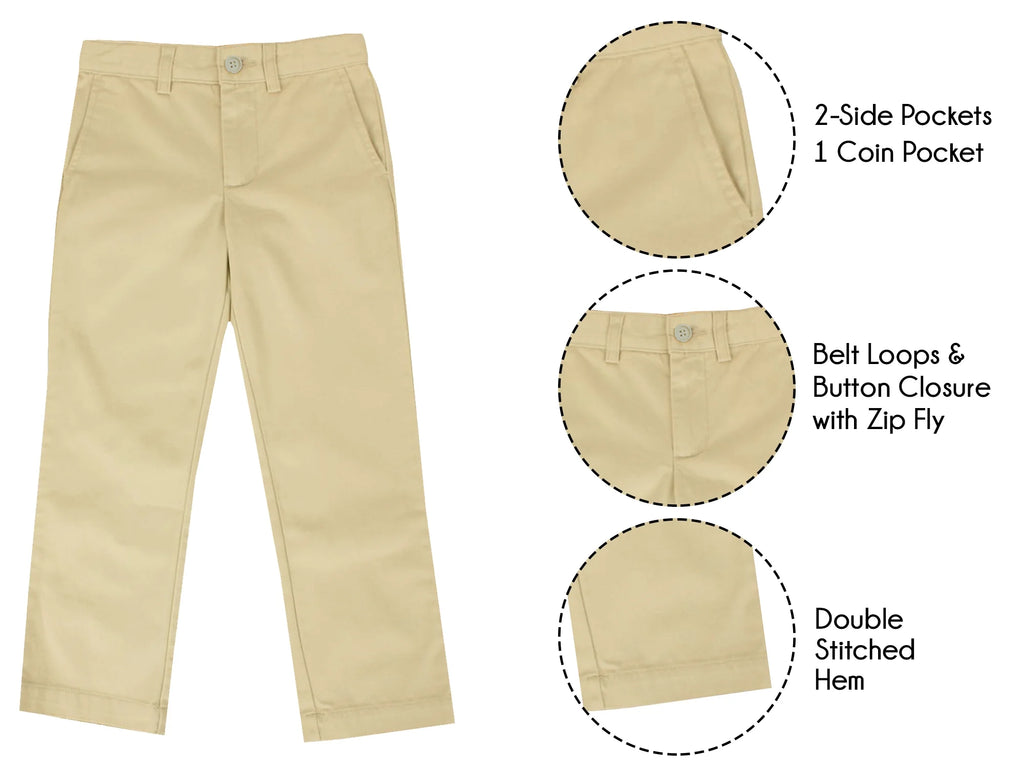 Boy'S Stretch Slim Fit School Uniform Chino Pants