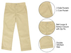 Boy'S Stretch Slim Fit School Uniform Chino Pants