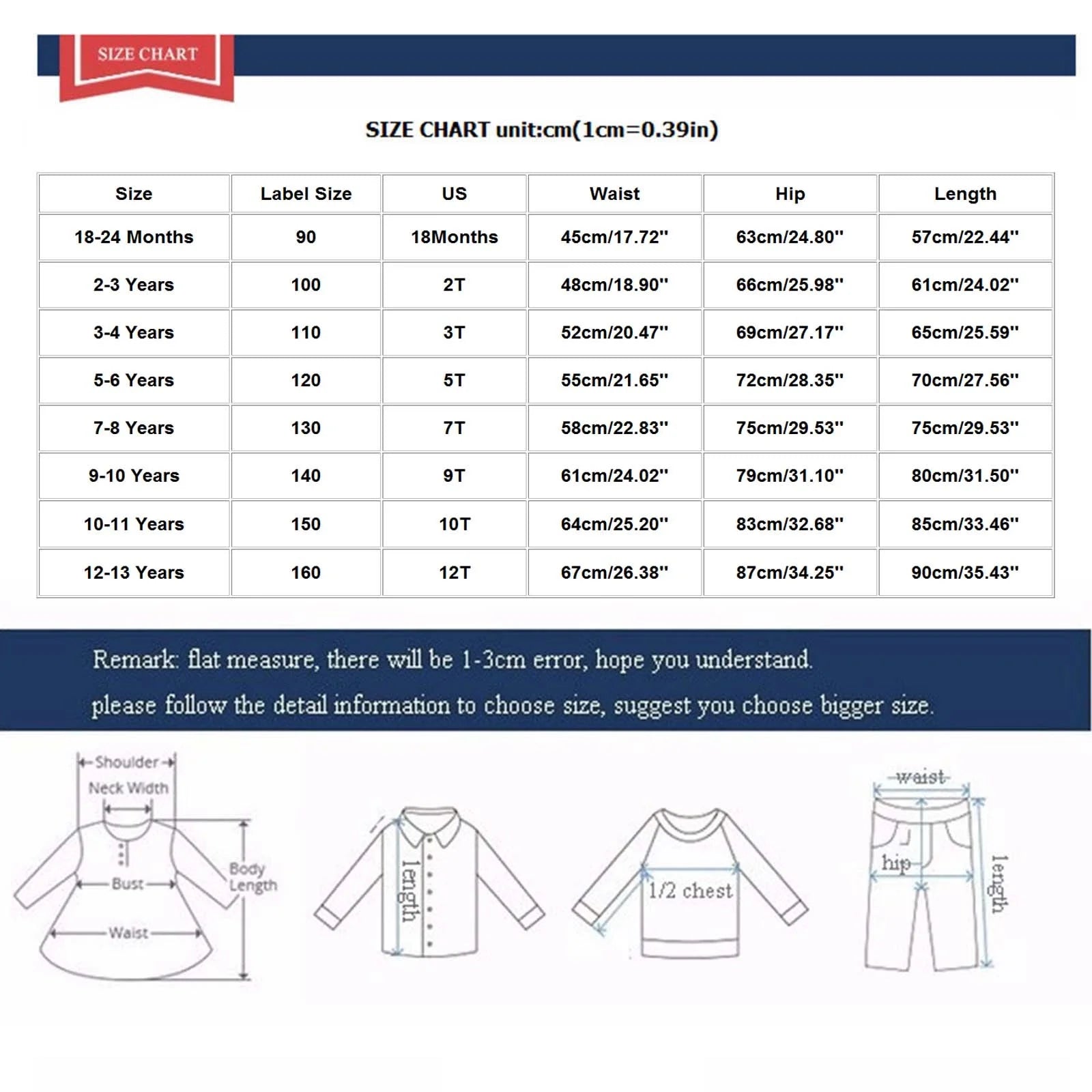 Boys' Pull-On Relaxed Fit School Uniform Pant Zipper Closure with Button Casual Stright Type Pants Blue Size 7-8 Years