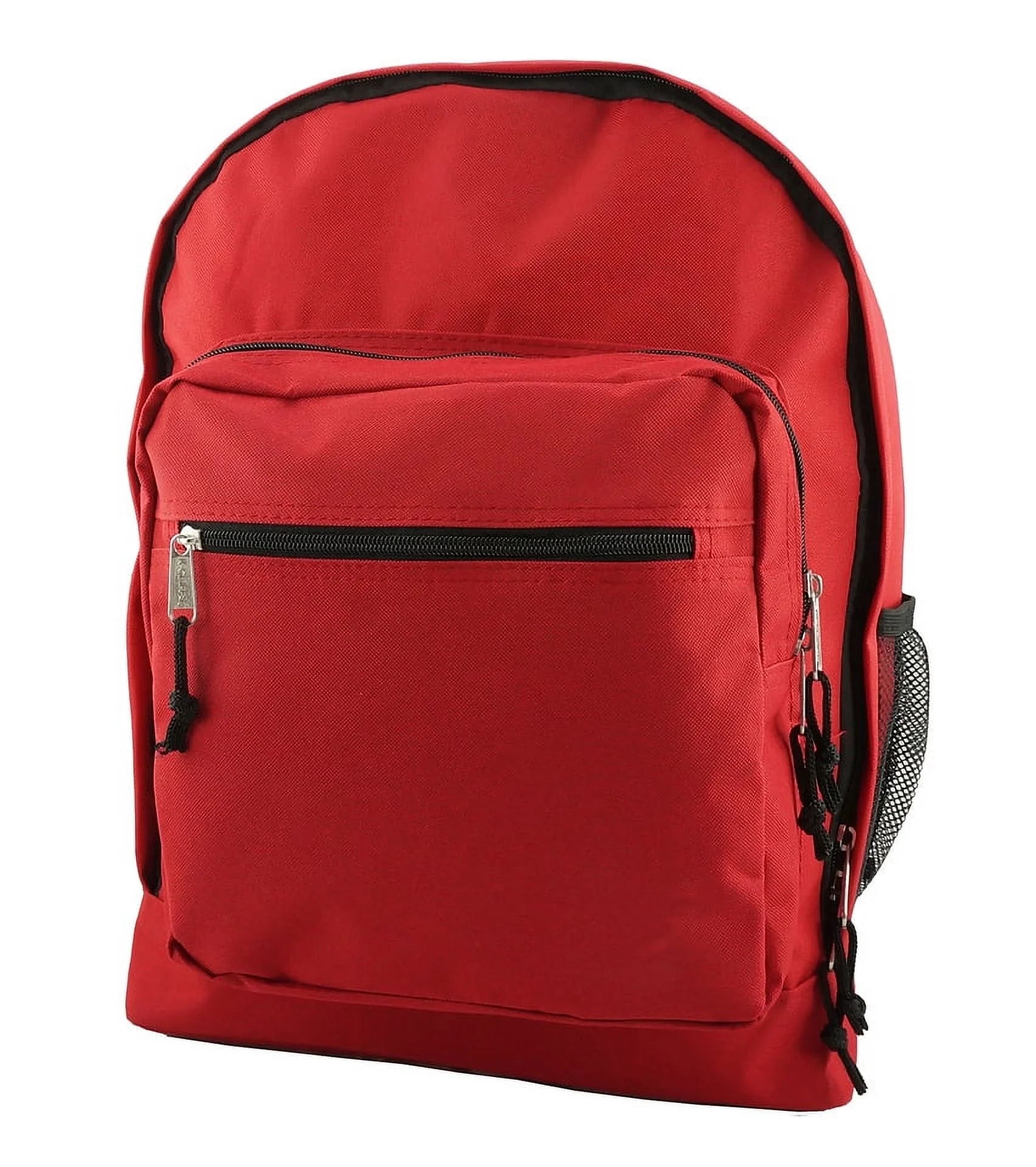 17.5" School Backpack Red, 100% Polyester, Unisex