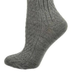 Classic Cable Knit Acrylic Knee High Socks,Pack of 2,For Female, Heather Gray,For Women