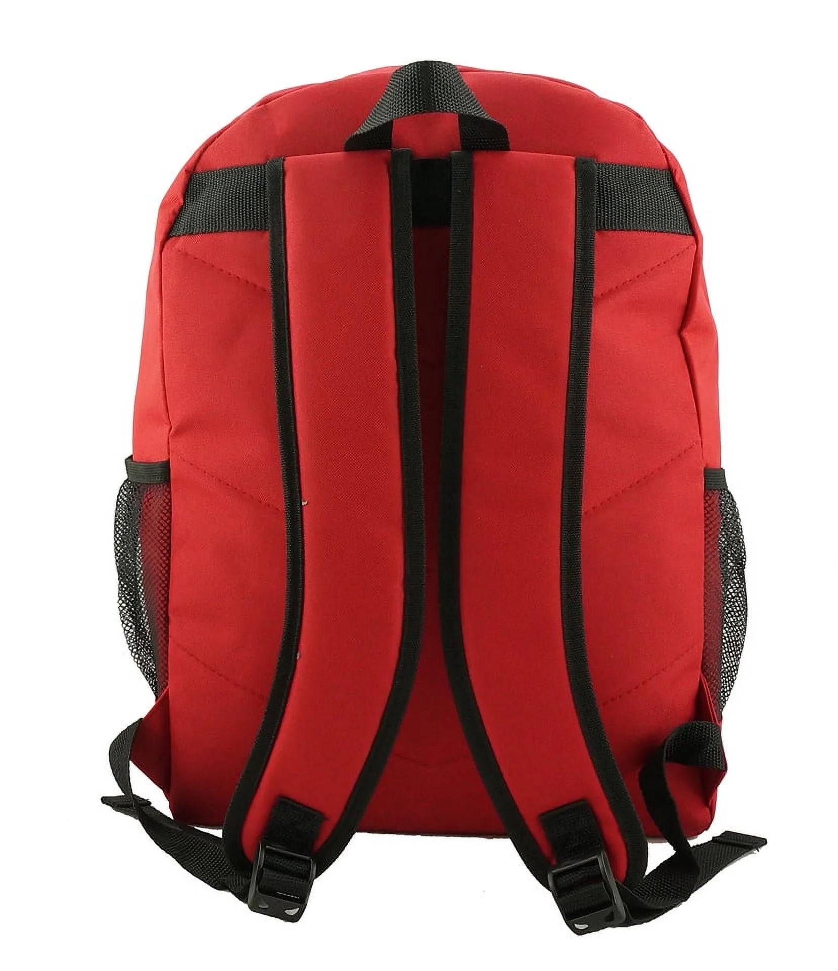 17.5" School Backpack Red, 100% Polyester, Unisex