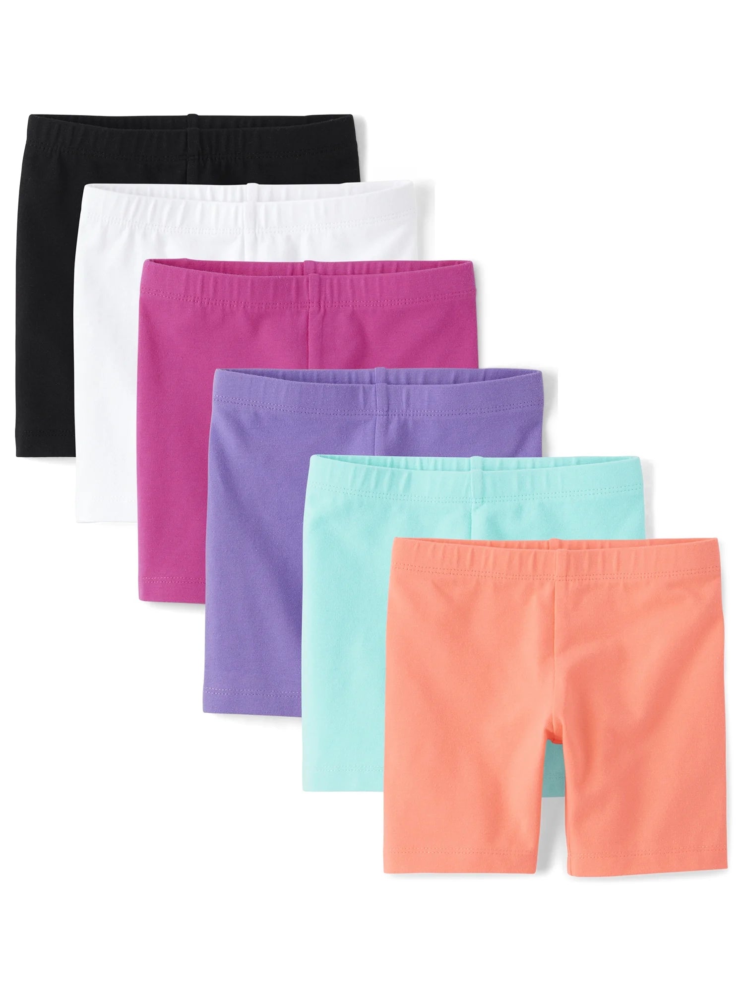 Baby Toddler Girls Everyday Bike Short, 6-Pack, Sizes 12M-5T