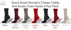 Classic Cable Knit Acrylic Knee High Socks,Pack of 2,For Female, Heather Gray,For Women