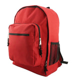 17.5" School Backpack Red, 100% Polyester, Unisex