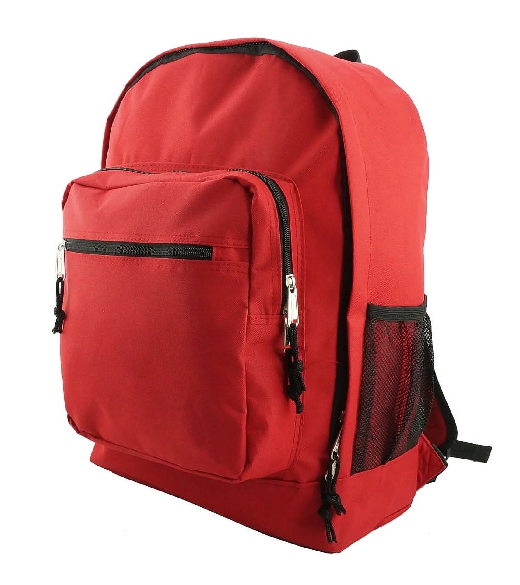 17.5" School Backpack Red, 100% Polyester, Unisex