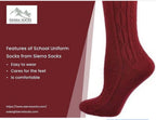 Classic Cable Knit Acrylic Knee High Socks,Pack of 2,For Female, Heather Gray,For Women